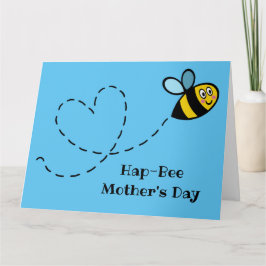 Tarjeta personalizada del Día de la Madre con abej