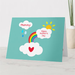 Tarjeta personalizada del Día de la Madre con clim