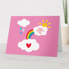 Tarjeta personalizada del Día de la Madre con clim