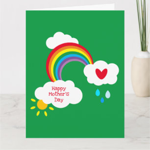Tarjeta personalizada del día de la madre con clim