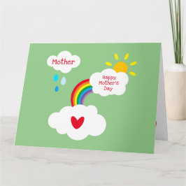 Tarjeta personalizada del día de la madre con clim