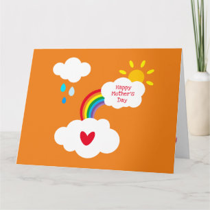 Tarjeta personalizada del día de la madre con clim