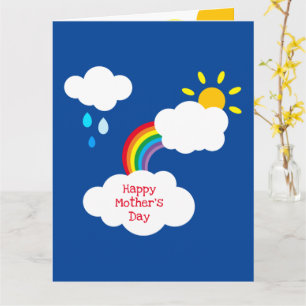 Tarjeta personalizada del día de la madre con clim