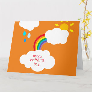 Tarjeta personalizada del día de la madre con clim