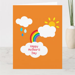 Tarjeta personalizada del Día de la Madre con clim