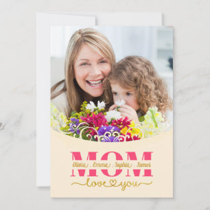 Tarjeta personalizada del Día de la Madre con foto
