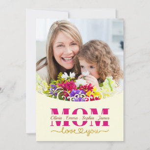 Tarjeta personalizada del Día de la Madre con foto