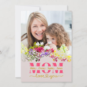 Tarjeta personalizada del Día de la Madre con foto