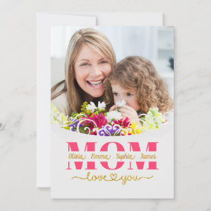Tarjeta personalizada del Día de la Madre con foto