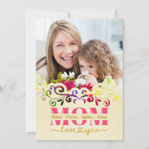 Tarjeta personalizada del Día de la Madre con foto