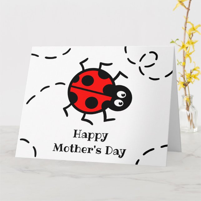 Tarjeta personalizada del Día de la Madre con mari (flor amarilla)
