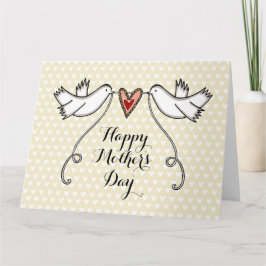Tarjeta personalizada del Día de la Madre con palo