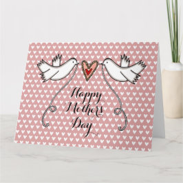 Tarjeta personalizada del Día de la Madre con palo