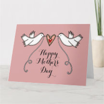 Tarjeta personalizada del Día de la Madre con palo