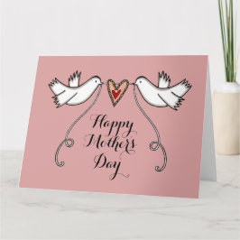 Tarjeta personalizada del Día de la Madre con palo