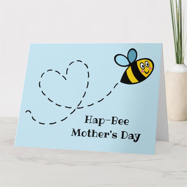 Tarjeta personalizada del Día de la Madre de Abejo (Anverso)