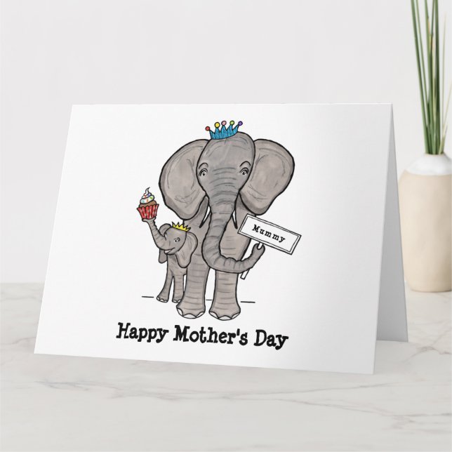 Tarjeta personalizada del Día de la Madre para ele (Anverso)