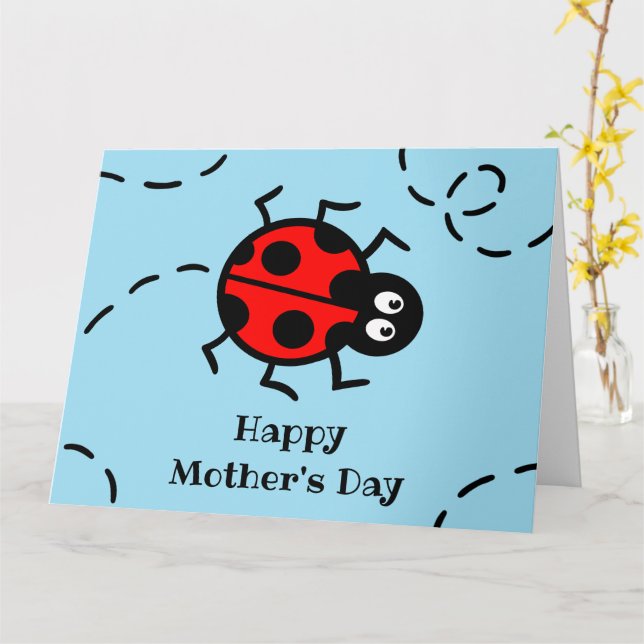 Tarjeta personalizada del Día de la Madre para Lad (flor amarilla)