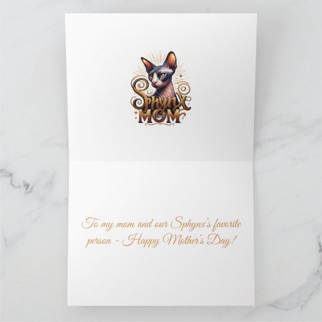 Tarjeta personalizada del día de la madre para mam (Interior)