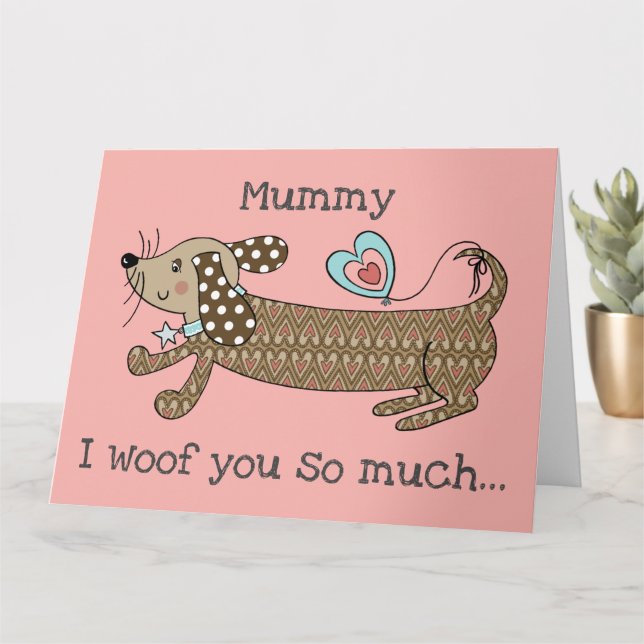 Tarjeta personalizada del Día de la Madre para per (Planta pequeña)