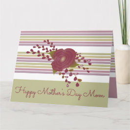 Tarjeta personalizada del Día de la Madre plegada