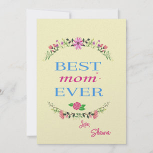 Tarjeta personalizada del Día de la Madre   Tarjet