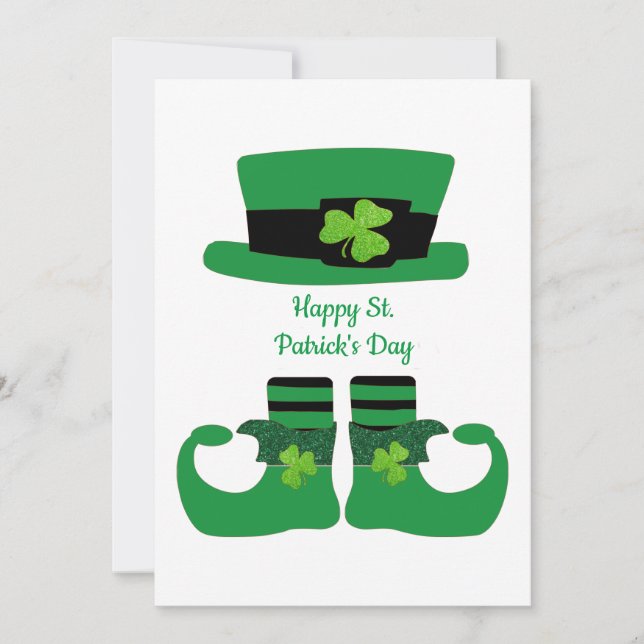 Tarjeta personalizada del Día de San Patricio con  (Anverso)