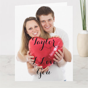 Tarjeta personalizada del día de San Valentín con 