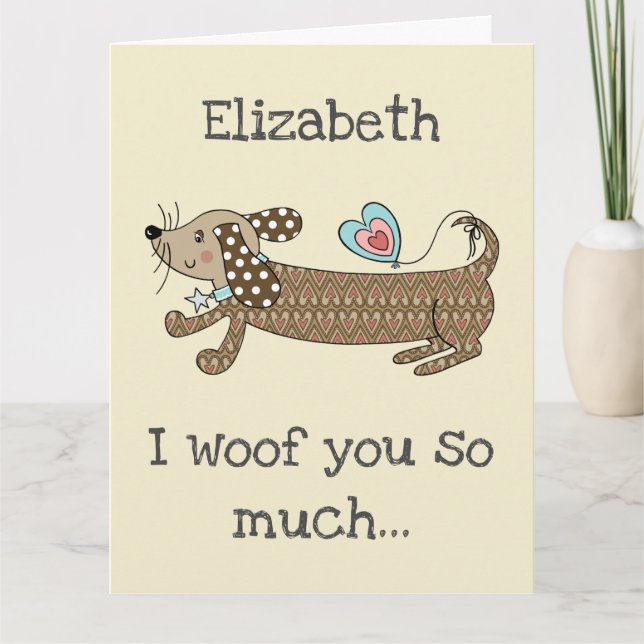 Tarjeta personalizada del día de San Valentín para (Anverso)