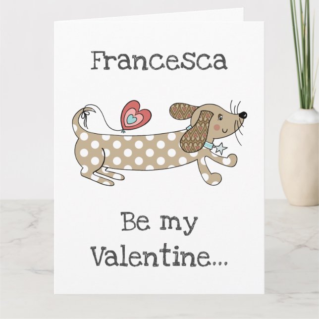 Tarjeta personalizada del día de San Valentín para (Anverso)