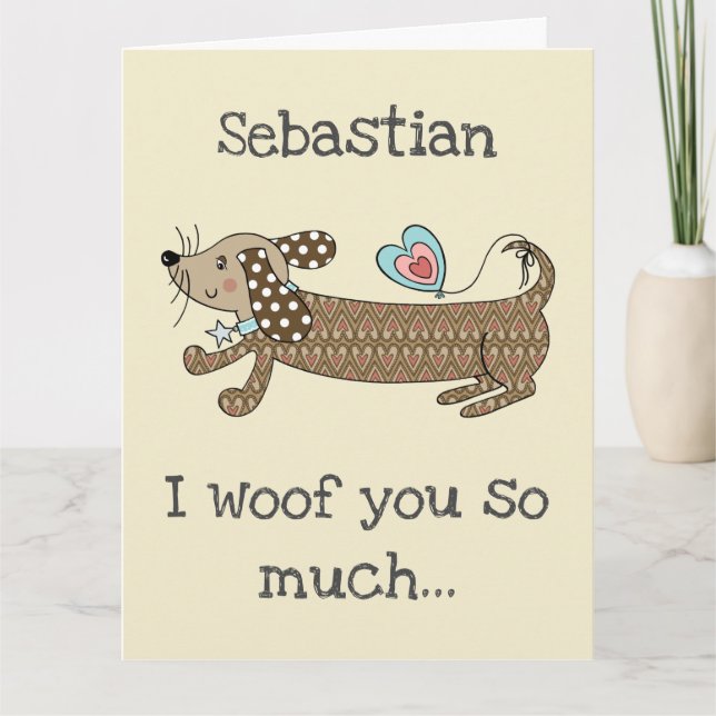 Tarjeta personalizada del día de San Valentín para (Anverso)