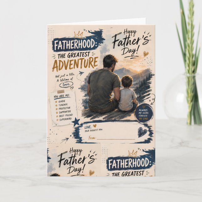 Tarjeta personalizada del Día del Padre (Anverso)