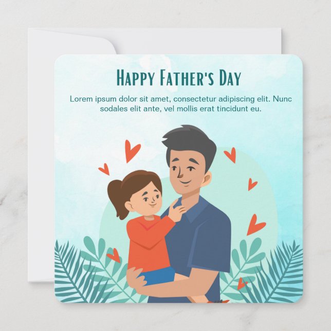 Tarjeta personalizada del Día del Padre (Anverso)