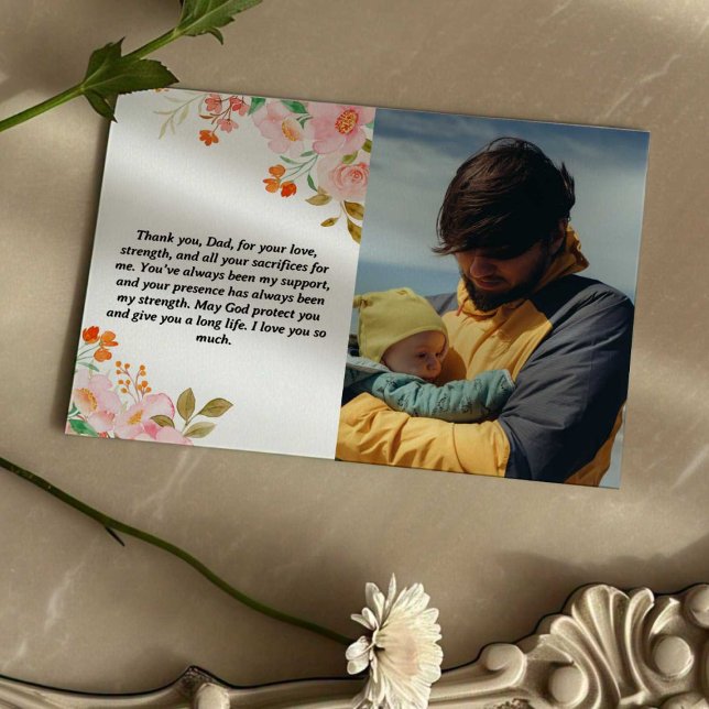 Tarjeta personalizada del Día del Padre con foto (Subido por el creador)