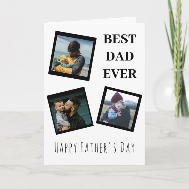 Tarjeta personalizada del Día del Padre con foto (Anverso)
