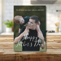 Tarjeta personalizada del Día del Padre con foto d