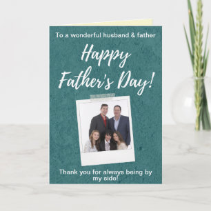 Tarjeta personalizada del Día del Padre con foto f
