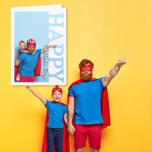 Tarjeta personalizada del día del padre con foto F