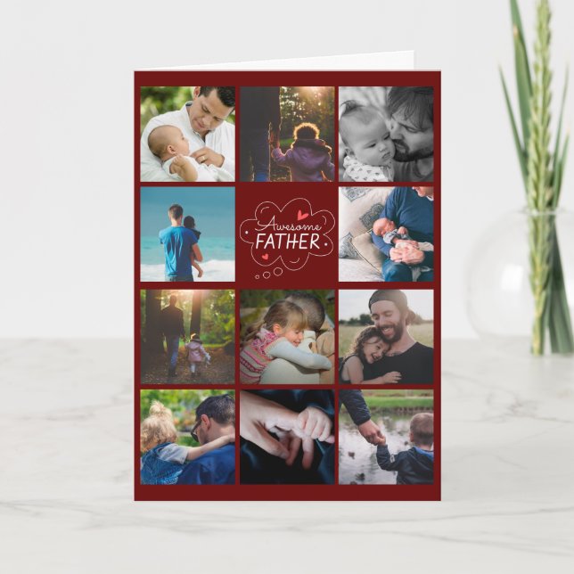 Tarjeta personalizada del Día del Padre de 11 Coll (Anverso)