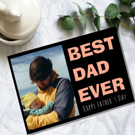 Tarjeta personalizada del día del padre feliz con 