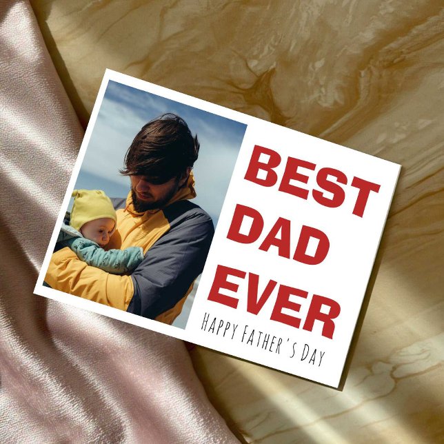 Tarjeta personalizada del día del padre feliz con  (Subido por el creador)