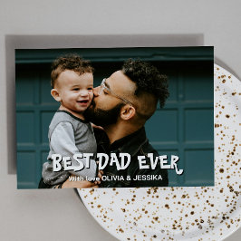 Tarjeta personalizada del día del padre feliz con 