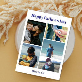 Tarjeta personalizada del día del padre feliz con 