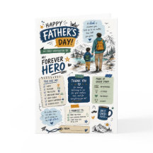 Tarjeta personalizada del Día del Padre Héroe para