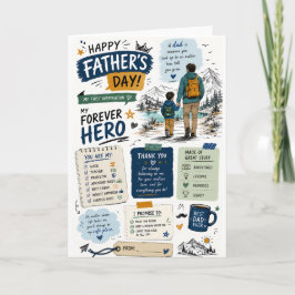 Tarjeta personalizada del Día del Padre Héroe para
