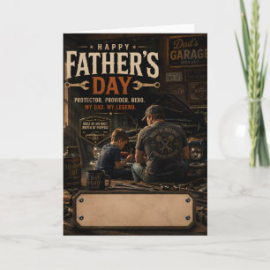 Tarjeta personalizada del Día del Padre para mecán