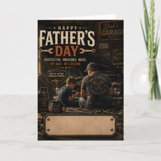 Tarjeta personalizada del Día del Padre para mecán