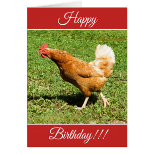 Tarjeta personalizada del gallo del feliz