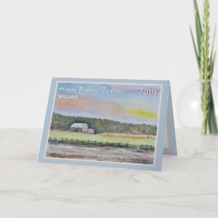 Tarjeta personalizada del hermoso granero del camp