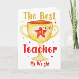 Tarjeta personalizada del mejor profesor – Deporte